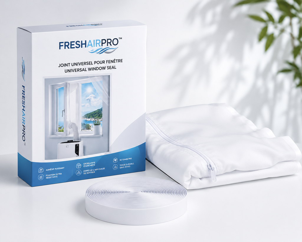 Joint Universel pour Fenêtre FreshAir Pro, toile zippée et ruban adhésif