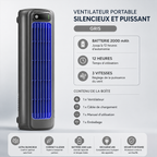FreshAir Pro™ – Ventilateur Portable Rechargeable USB
