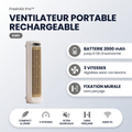 FreshAir Pro Ventilateur Portable Rechargeable Kaki — fiche produit